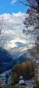 Por fin la nieve ha conseguido cubrir el valle. Ya sacamos las raquetas para jugar con los rebecos.